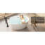 Baignoire autoportante en acrylique 47 po - ovale blanc, double isolation, forme ovale de baignoire approuvée, surface hygiénique, trop-plein,