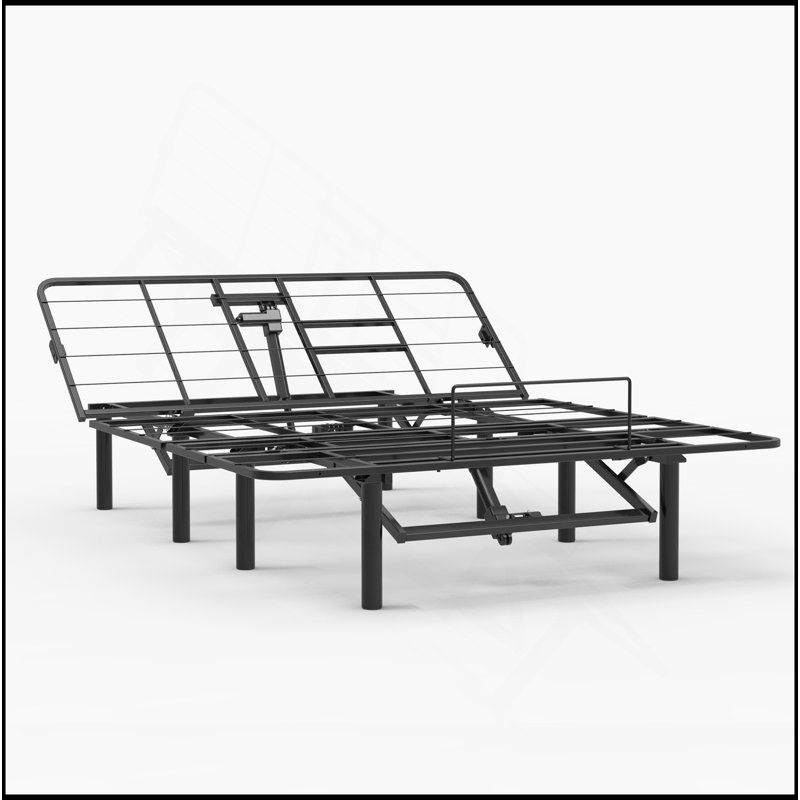 Adjustable Bed Base Frame Head And Foot Incline Quiet Motor Queen Size Zero Gravity, Dual USB A+C Ports, Remote Control With ZG And Memory Keys