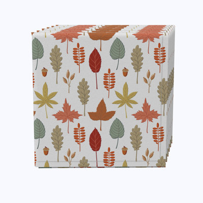 100% Cotton Fall Foliage Square Napkin