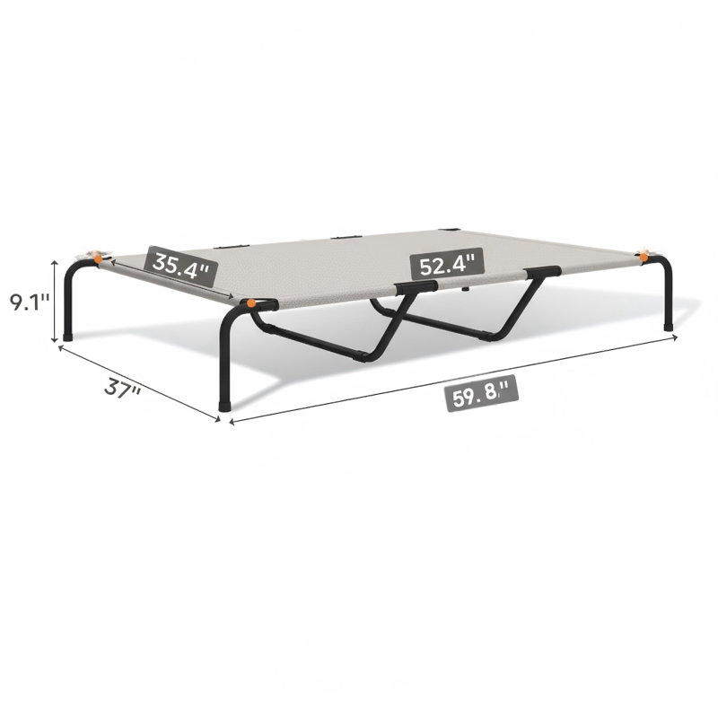 Spacious Pet Bed, Raised Canine Cot