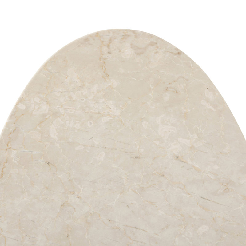Zion End Table-Merlot Marble, Cream Marble, Marble