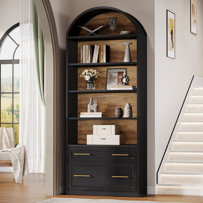 78.77'' Tall Bookcase With Drawers