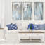 «Blue Illusion I», ensemble de 3 reproductions encadrées sur toile-775788863-621136438