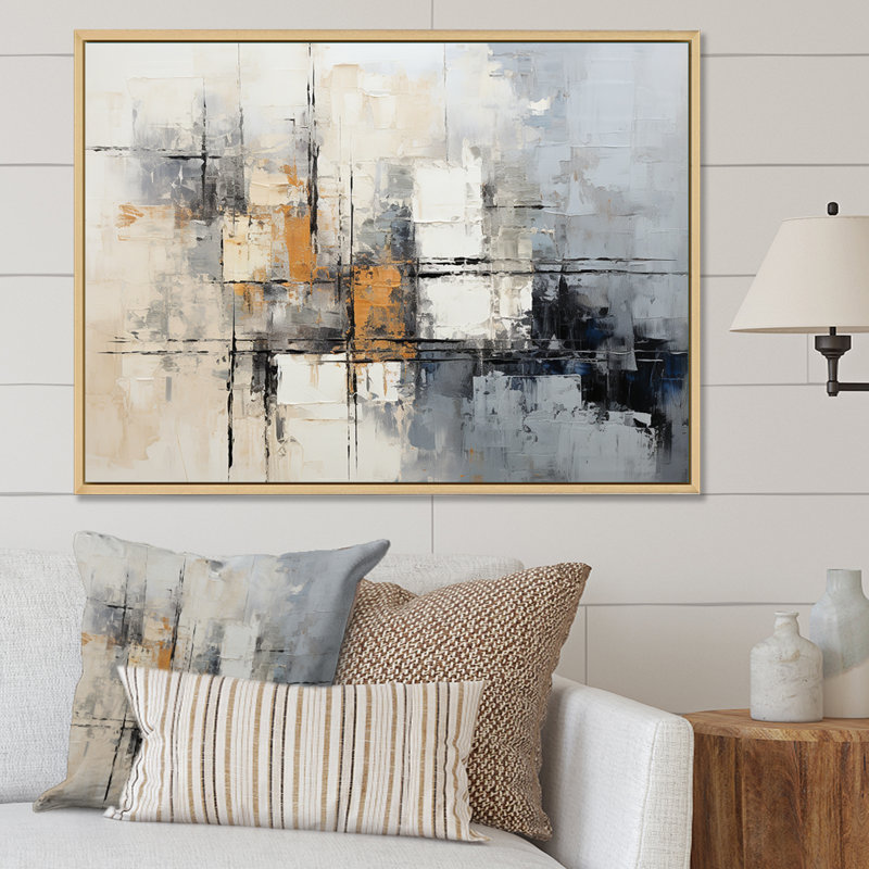 Simple Winter Landscape III sur impression sur toile, Black Picture Framed, 34" H x 44" W