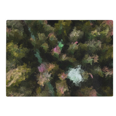 Glass Green Forest N Sweden in Abstract Chopping Board