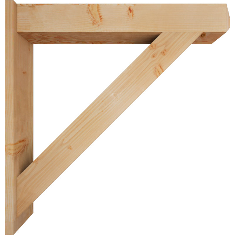 Artisan traditionnel en bois rustique, P 44 po x H 44 po, Sapin Douglas de 7 1/2 po (lisse)