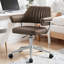 Chandler Leather Upholstered Desk Office Chair for home office-124361766