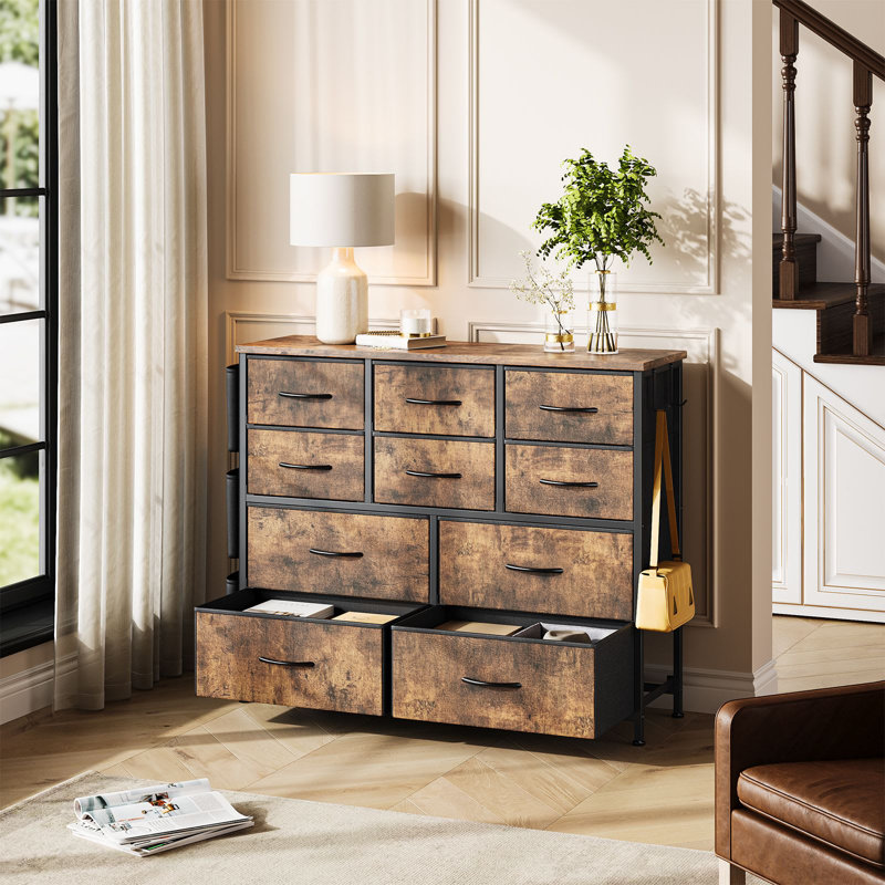 Chest of 3 Drawers, Black/Brown