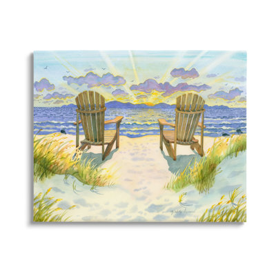 Vue des chaises de plage nautiques par Robin Altman - Peinture