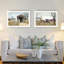 «Trendy Decor» 4U, vignette Miller's Creek Bridge, Going To Market, art mural blanc encadré pour le salon-553856966
