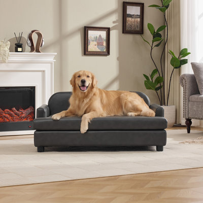 Waterproof Faux Leather Orthopedic Pet & Dog Sofa Bed