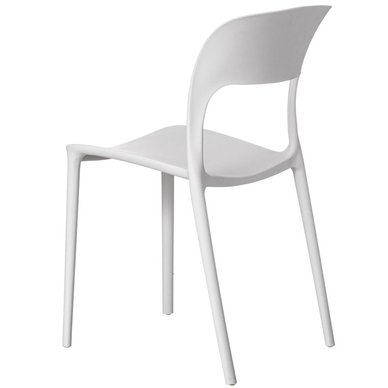 19.25'' H Stacking Side Chair, White