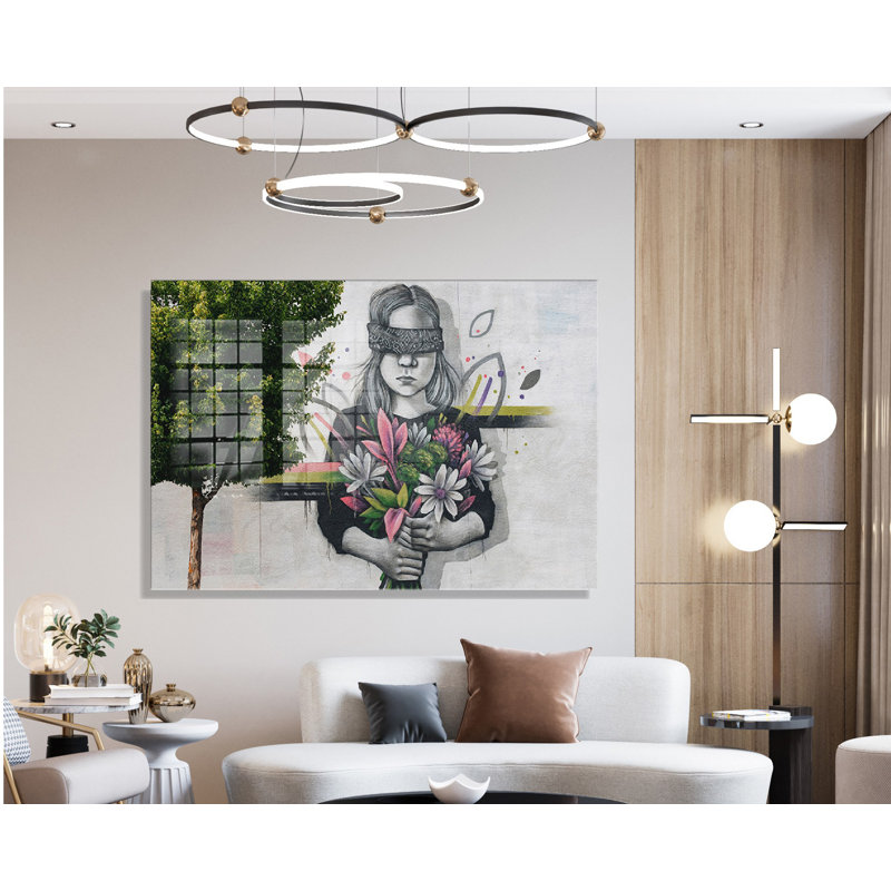 Peinture décorative en verre trempé Banksy, 11,8 po x 17,7 po | 100% verre trempé, épaisseur: 0,2 pouce | Superbe œuvre d'art pour la décoration intérieure, cadeau unique, ajoute une touche moderne à n'importe quel espace