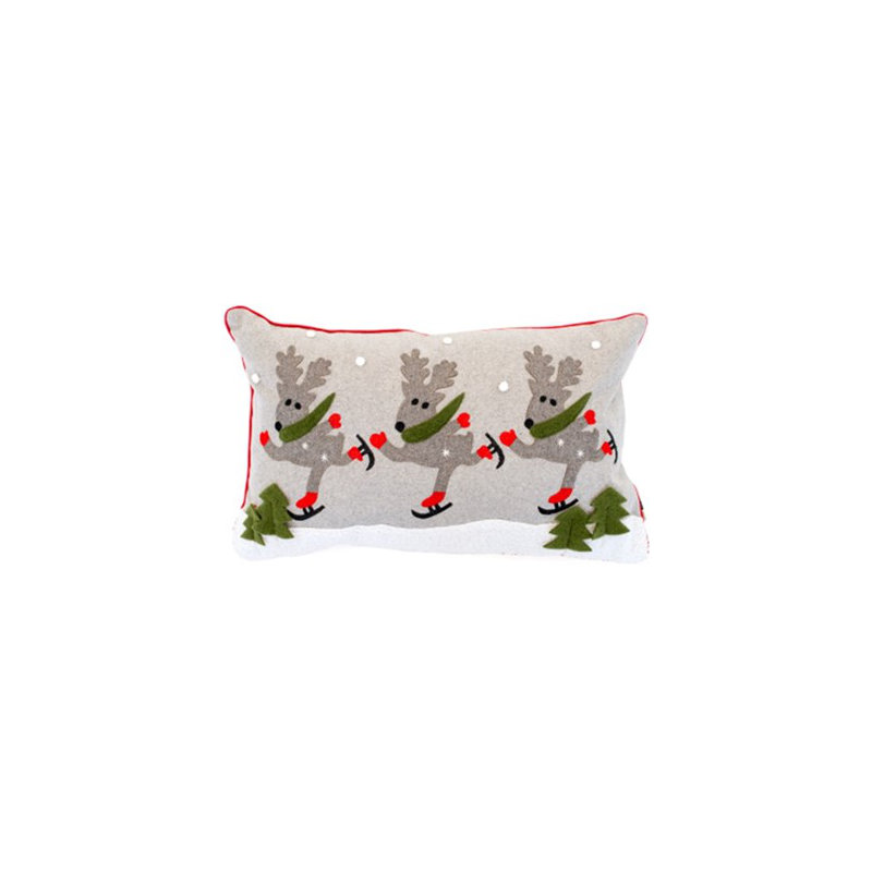 Analaura Abstract GREY /RED Rectangle Throw Cushion