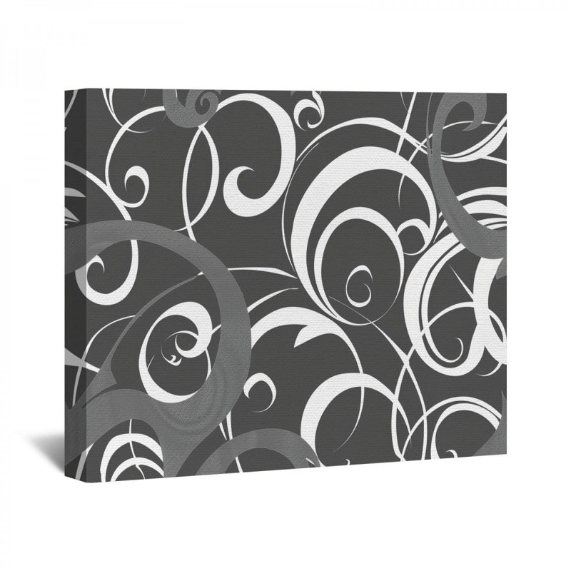Tourbillons encadrés sur toile, H 11 po x l 14 po x P 3 po