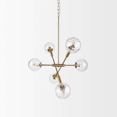 Kyas 6 - Light Dimmable Globe Chandelier