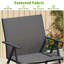 Patio Chairs Set of 4with Breathable Mesh Fabric and Metal Frame 350LBS Capacity