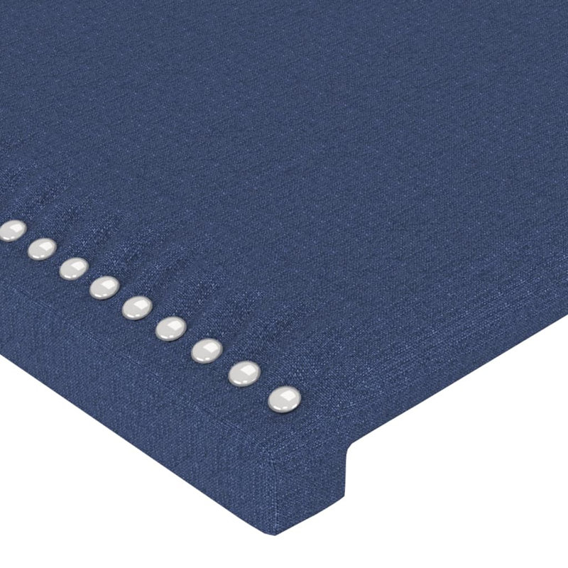 Kankakee UK Single - DE 90 X 190 Cm Upholstered Headboard, 88 x 100cm, Blue Fabric