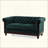 Chesterfield Velvet Loveseat Sofa,2-Person Rolled Arm Dutch Plush Upholstered Sofa Couch With Tufted Button For Living Room, Bedroom, Small Places
