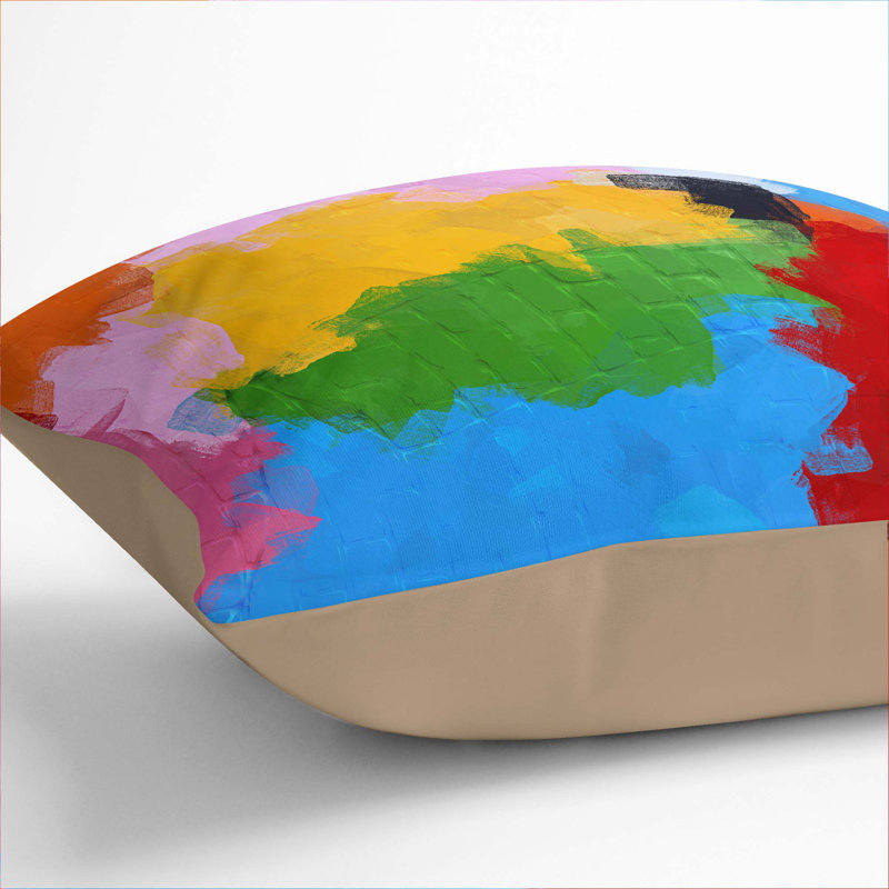 Square Throw Cushion, 40cm H x 40cm W x 15cm D, Stone