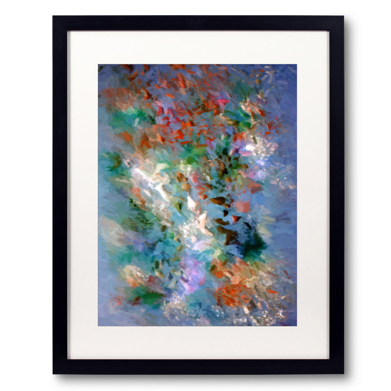 Abstract Composition 1008 Print by Angel Estevez, Black Framed Paper, 20" H x 16" W
