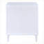 Blanc et blanc Table basse en chêne patiné avec 3 tiroirs, rangement peu encombrant pour la chambre à coucher du salon