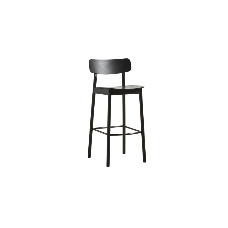 Soma Bar Stool, Bar Stool (29.53'' Seat Height), Black