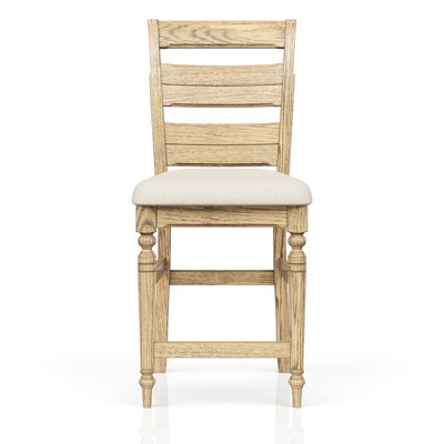 Tabouret de comptoir à dossier avec finition, siège rembourré doux et pieds élégants tournés, poids de 27,2 lb, finition profonde de 20,04 po pour les comptoirs, avec repose-pieds avant