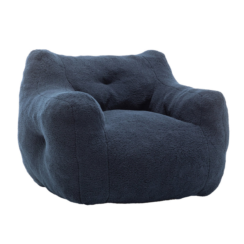 Bean Bag Chair, Dark Blue Teddy