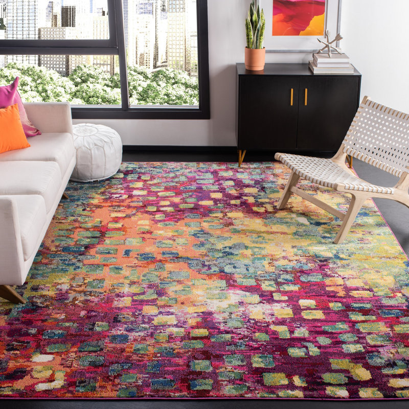 Vansickle Performance Abstract Rug, Rectangle 6' x 9'