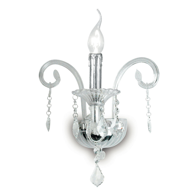 Glass Candle Wall Light