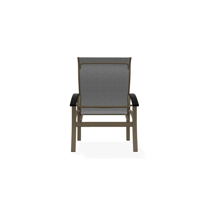 Chaise de patio Askar, Bois de plage texturé, Noir, Titane Sunbrella®