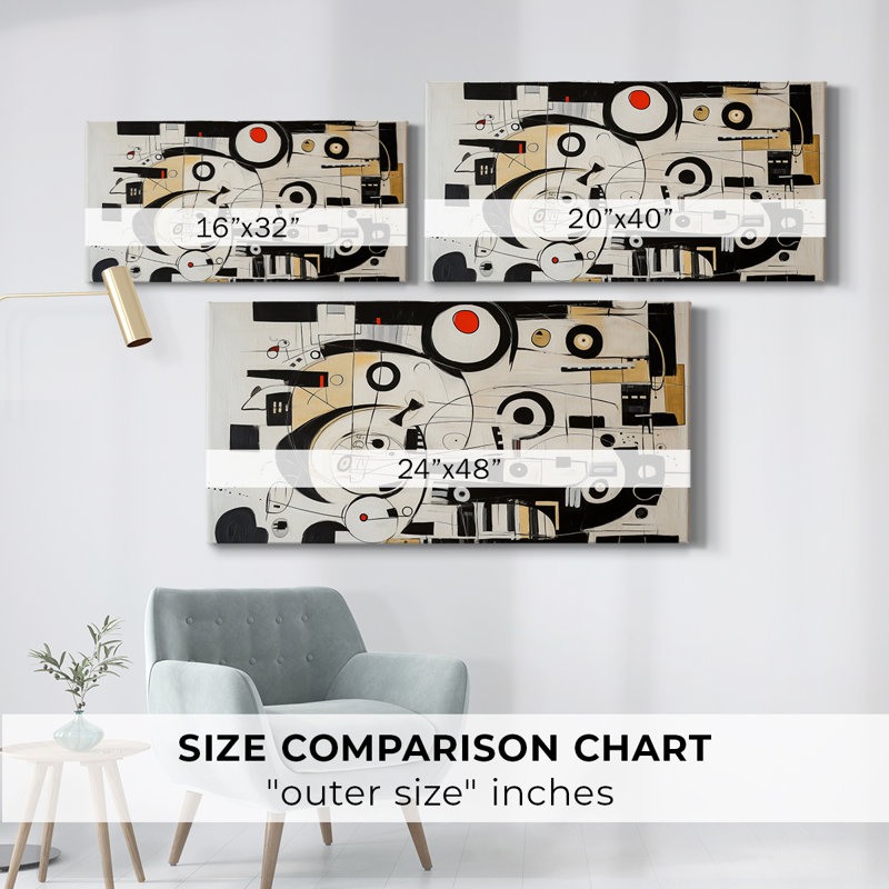 Abstract Series 3 #C-Gallery Wrapped Canvas, 16" H x 32" W