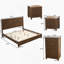 Ensemble de chambre à coucher 4 pièces avec lit, 2 tables de chevet et commode 5 tiroirs-2021281022-2021281016