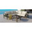 4 Pieces Outdoor Acacia Wood Sofa Set, Woven Mesh Armrests, L-Shaped Patio Furniture Sofa Set With Coffee Table, Outdoor Conversation Set With Beige Cushions And Side Table