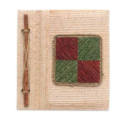 Novica Handmade Chromatic Nature Natural Fiber Journal