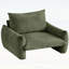 Fauteuil simple surdimensionné avec coussin moelleux pour un confort et un style ultimes-131240867