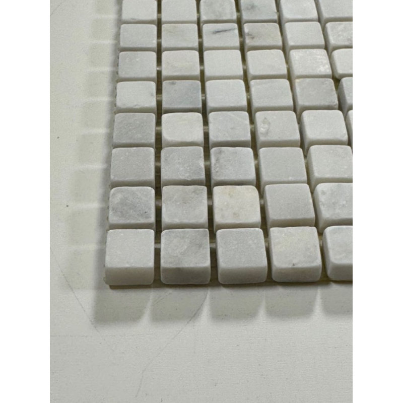Tumbled Eastern White Mosaic 5/8"X5/8"