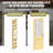 Solid Pine And Frosted Glass Sliding Barn Door With Installation Hardware Kit(No Assembly Required)-110162896