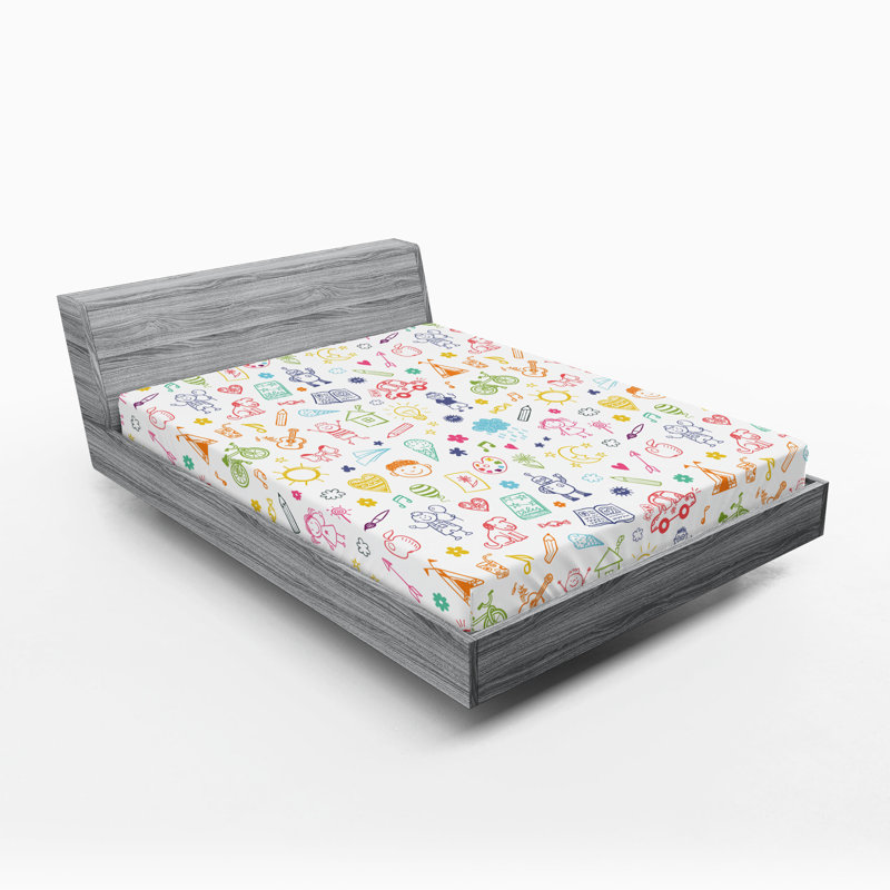 Multicolore Ambesonne, Drap-housse grand