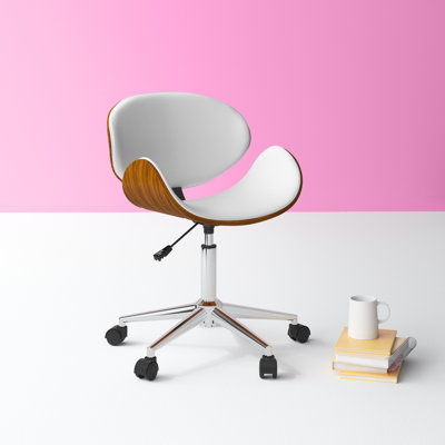 Aden Faux Leather Mid-Century Office Chair