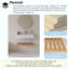 Meuble-lavabo mural simple 30 po en bois naturel avec plateau en acrylique blanc-423749647