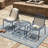 Space-saving Dining Table Sets, Durable Iron Modern Style For Outdoor