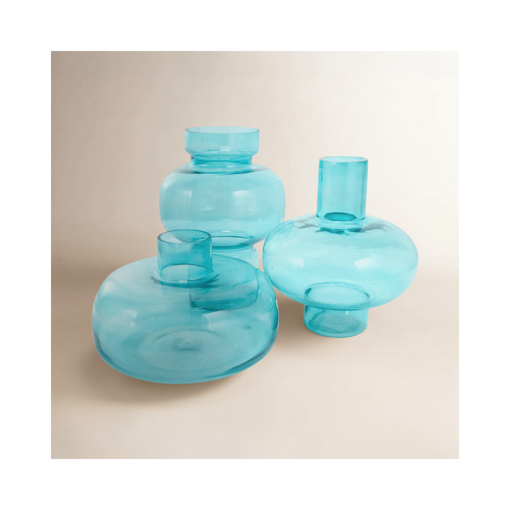 Glass Table Vase, Blue