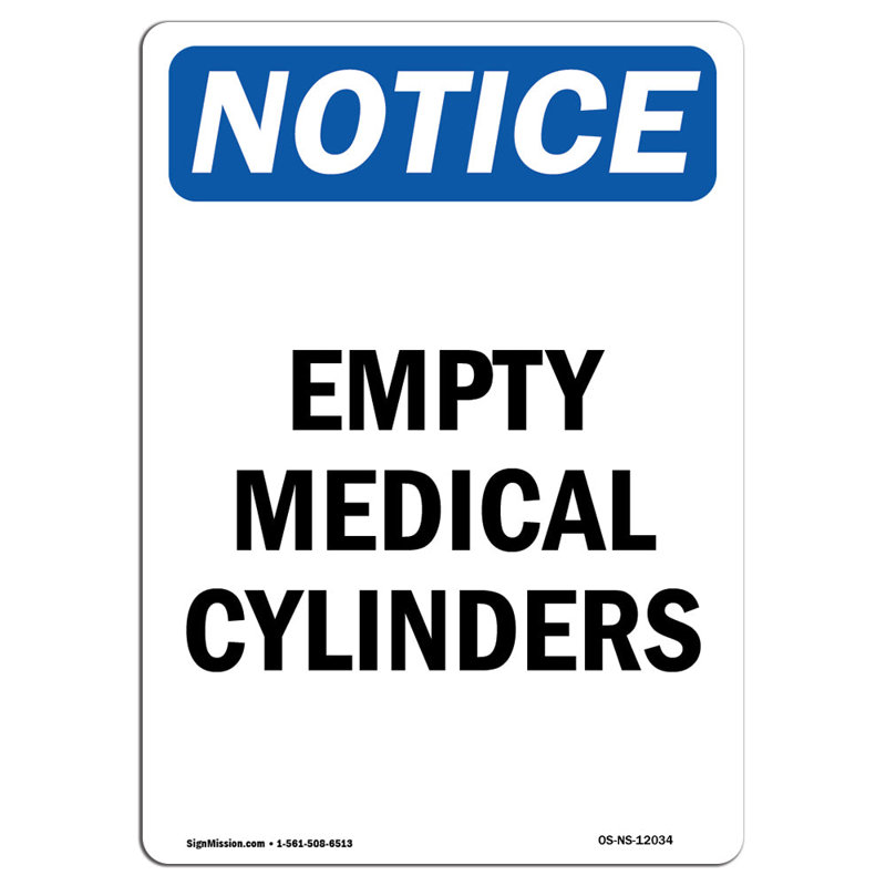 Empty Medical Cylinders Sign