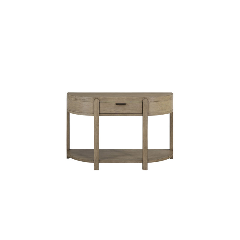 Curved 1Drawer Console Table  Toffee