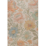 Zell Transitional Floral Machine Washable Rug