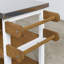 Chariot d'îlot de cuisine pliable pour l'extérieur avec roulettes verrouillables, armoire de rangement et porte-serviettes-124871318