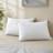  Luxury Goose Feather Bed Pillow with Brown Piping & Diamond Quilting - Hypoallergenic 100% Polyester Shell-2144645970-2030316309