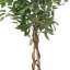 Arbre à ficus artificiel Karen avec tronc torsadé, fer en soie de polyester vert 59 pouces